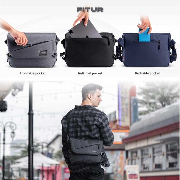 Evernext - Messenger Bag Pria Tas Selempang Pria Tas Selempang Laptop Terbaru Berkualitas