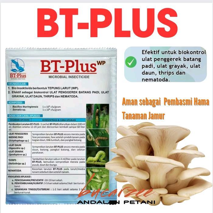 BT PLUS - BIO INSEKTISIDA - INSEKTISIDA ORGANIK - 50 GRAM