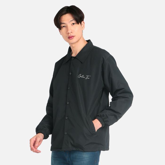 Promo Guteninc - Jacket Parasut Pria Letter Black Coach Jacket Terlaris