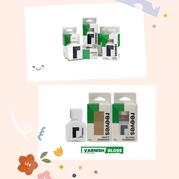 REEVES ACRYLIC VARNISH MATT GLOSS EFFECT CAIRAN PERNIS PELINDUNG CAT AKRILIK
