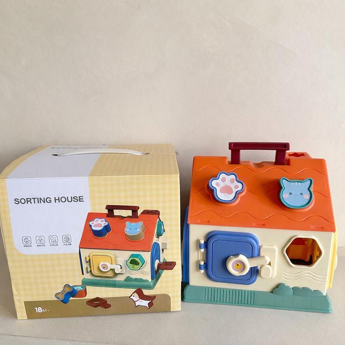 SORTING HOUSE Mainan edukasi anak belajar sortir bentuk Education Toys Shape Sorter Matching Puzzle