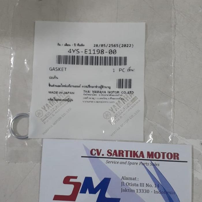 PAKING TUTUP OLI BUANG BAWAH ALL YAMAHA 4YS-E1198-00 OK.