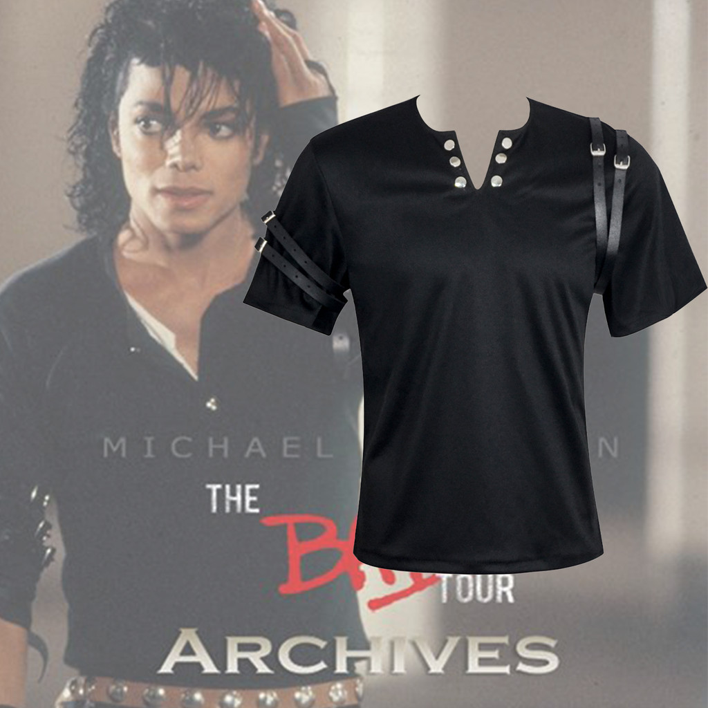 Rare Mj Michael Jackson Blac Bad T-Shirt Costume Clothing For Man Adore Stars
