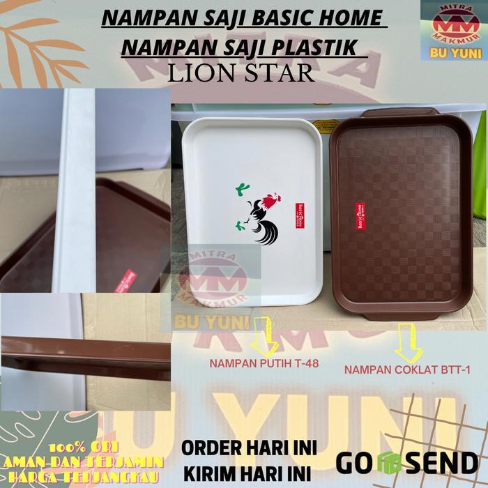 SALE NAMPAN PLASTIK BASIC HOME / NAMPAN PERSEGI/ BAKI TRAY LION STAR