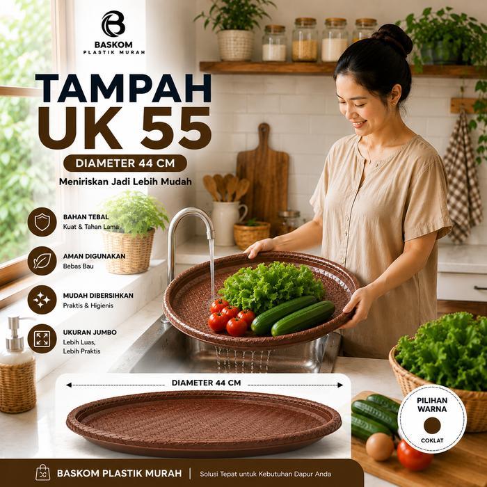 (3 PCS) TAMPAH PLASTIK JUMBO UK 55 / NAMPAN PLASTIK / NAMPAN JUMBO / NAMPAN BULAT/ NAMPAN PLASTIK