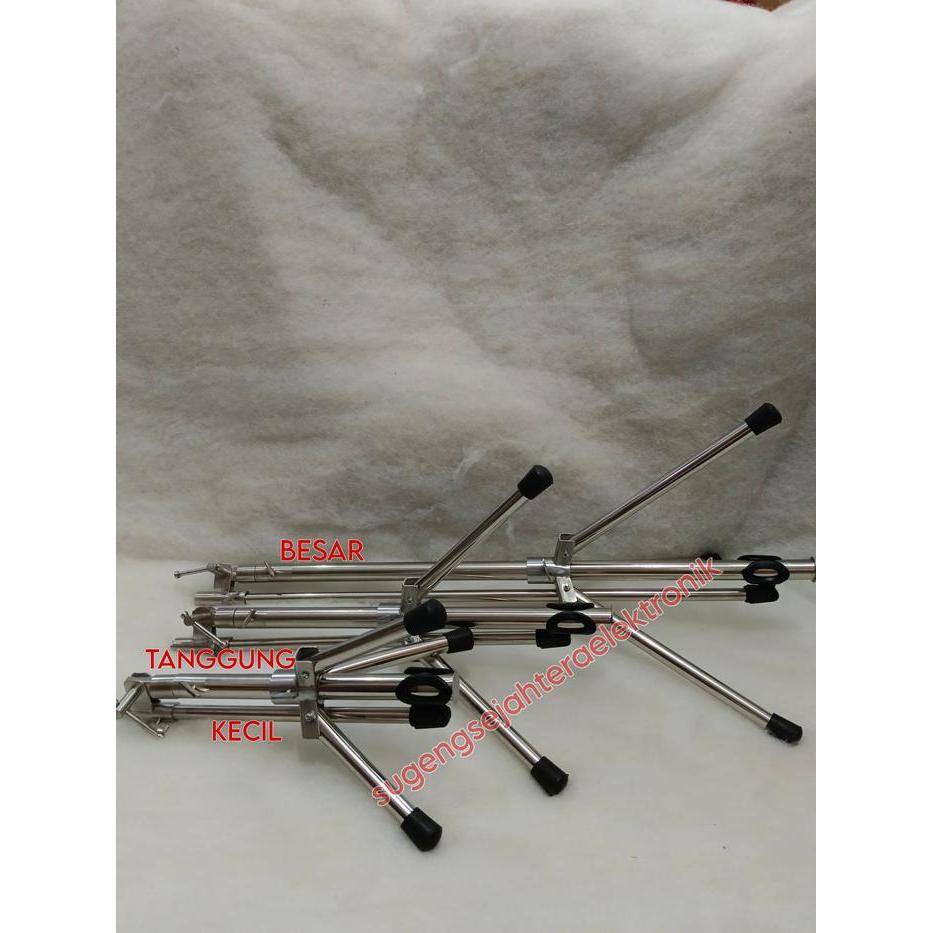 Premium Stand Mic Panjang Stainless 75 Cm// Stand Microphone Stainless Body Panjang Original