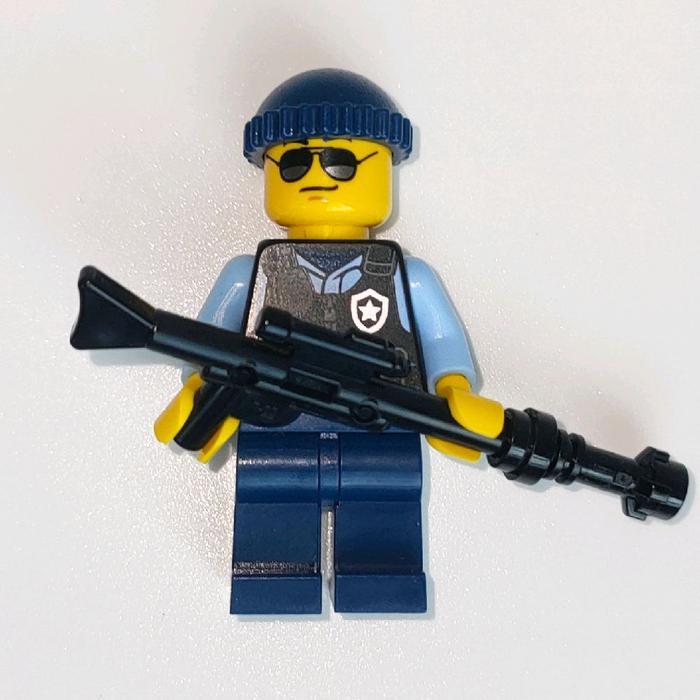 Lego Minifigure Police Swat Team With Sniper Weapon