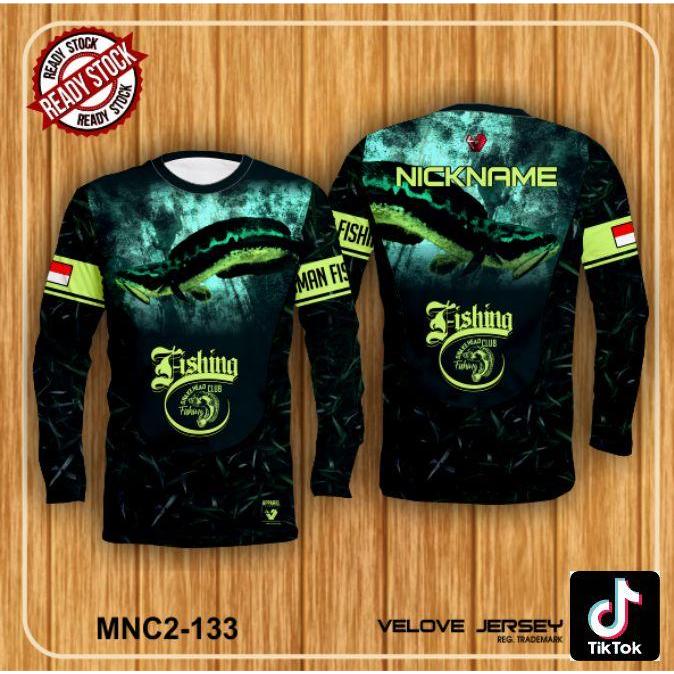 Baju Jersey Mancing Ikan Gabus Toman Snakehead / Kaos Fishing / Baju Fishing Mania / Mancing Club