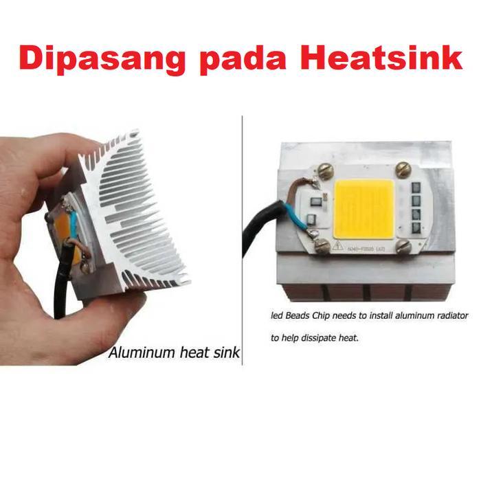 Modul Lampu Sorot Listrik Led Cob Ac White/Warm 12W-50W Pcb Aluminium