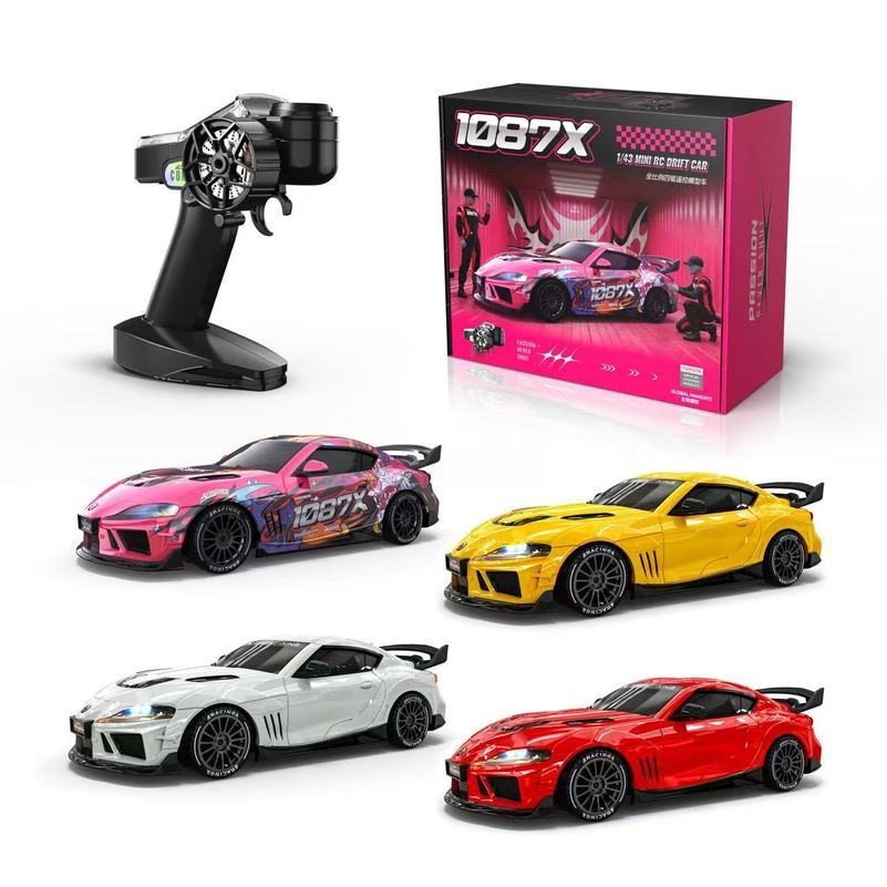 1:43 Supra 1087X RC Drift Car Diecast Metal Body 4WD Full Proportional Mini RC Vehicle with