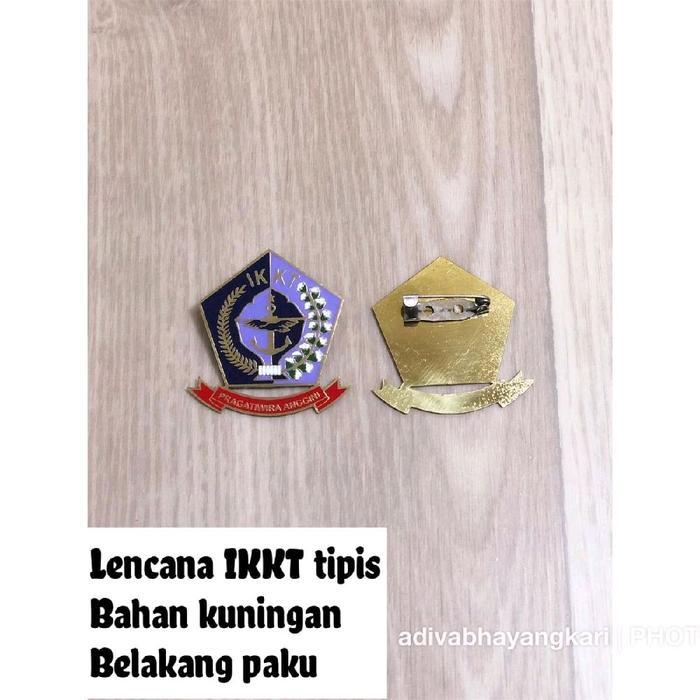 ADIVA-- LENCANA IKKT TIMBUL LOGAM / TIPIS KUNINGAN