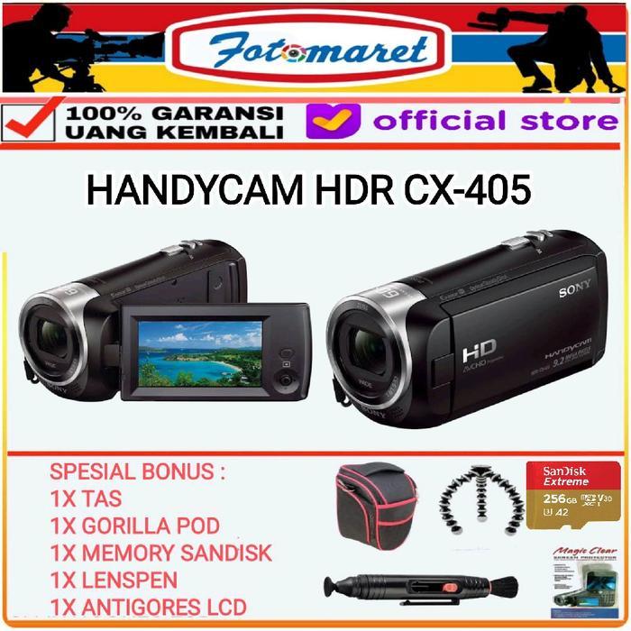 HANDYCAM SONY HDR-CX405 / CAMCORDER SONY HDR CX-405 / SONY CX405 - BOX POLOS, HANDYCAM ONLY