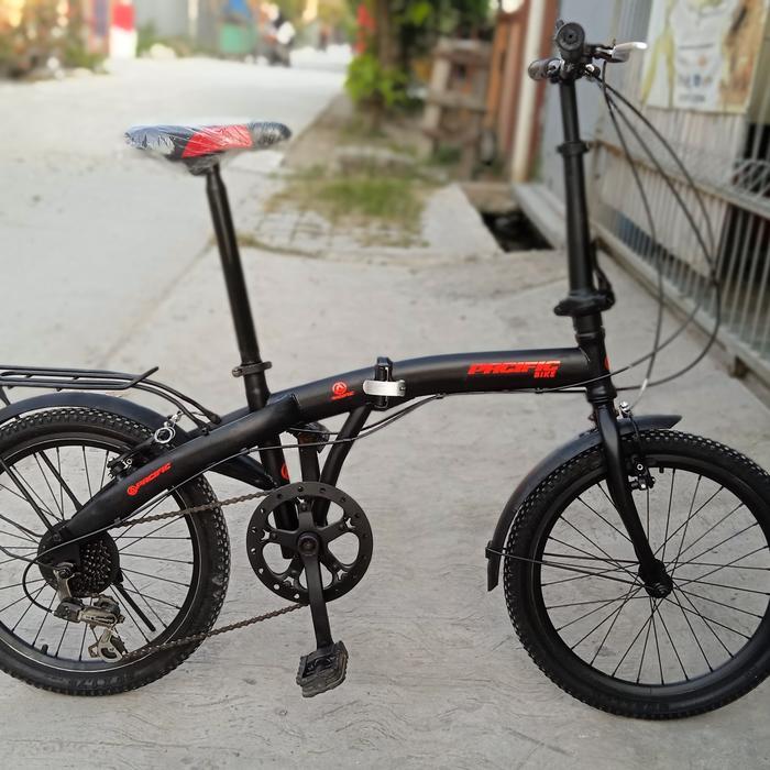 Flash Sale Sepeda Lipat Repaint Pacific Hitam Doff Sepeda Second Bekas Mulus Original