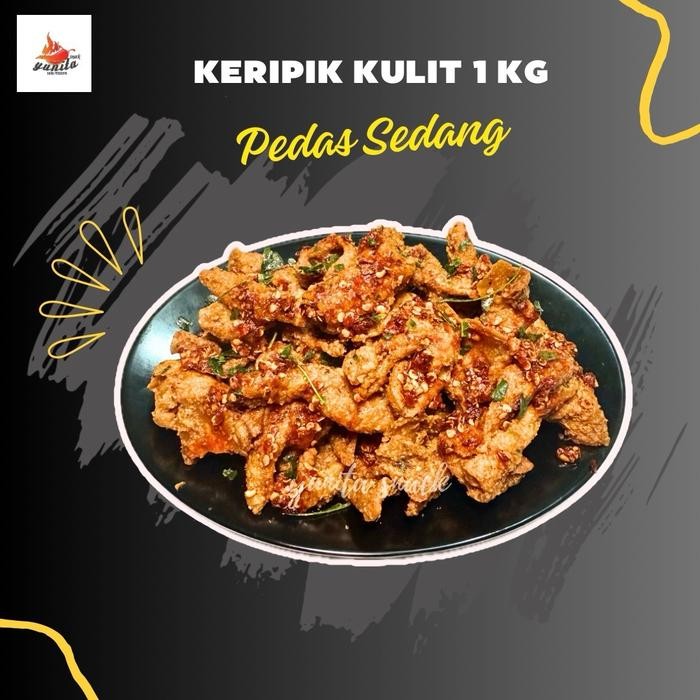 

KERIPIK KULIT AYAM CRISPY PEDAS 1 KG CAMILAN SNACK ASIN GURIH KRIPIK FOOD