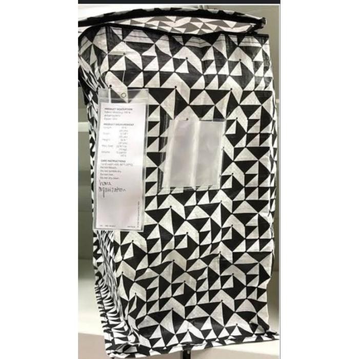 IKEA KNALLA TAS KANTONG BELANJA DENGAN RESLETING OFFWHITE 47L REUSABLE KANTONG LAUNDRY BESAR