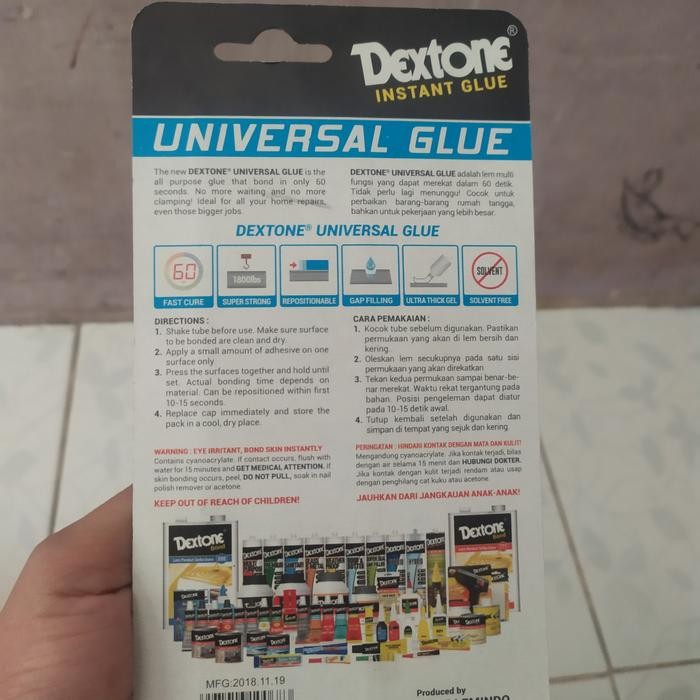 

DEXTONE UNIVERSAL GLUE 20 GR - LEM MULTI FUNGSI
