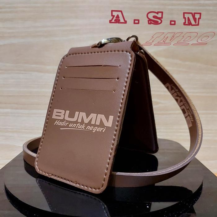 Id Card Kulit Lipat Magnet BUMN Id Card Kulit BUMN Lipat