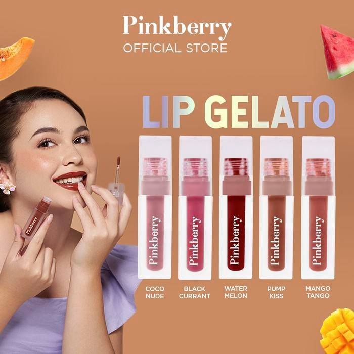 PINKBERRY Lip Gelato 4.2ml Coco Nude - Long Lasting Moisturizing Lipstick Velvet Matte Cream