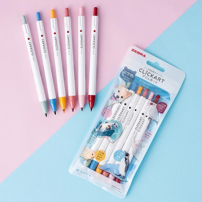 

NEW PRODUK ZEBRA CLICKART ANIMAL COLOR SERIES SET OF 3 AND 6 MARKER 0.6MM FINE LINER SPIDOL LIMITED