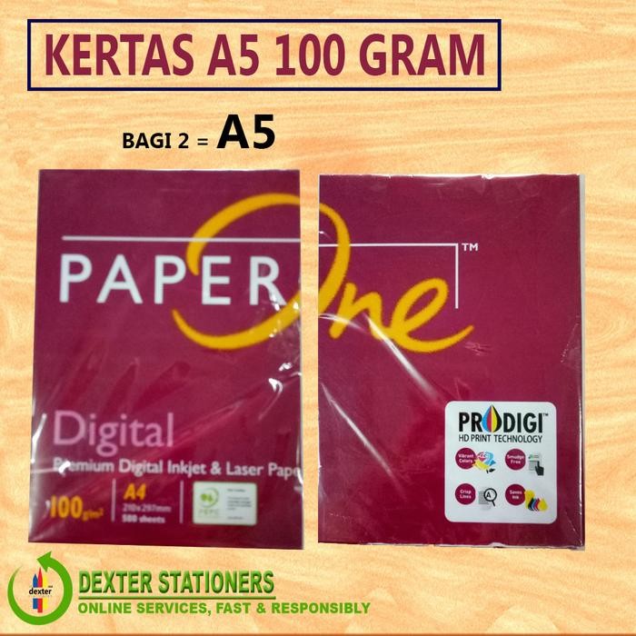 

Pilihan- Kertas Hvs A5 100Gr (100 Gsm) 210 Mm X 148Mm Paperone Cut Paper
