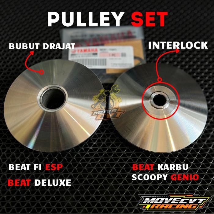 PULLEY BUBUT BEAT RUMAH ROLLER BUBUT 13.5 SCOOPY ESP GENIO BEAT DELUXE
