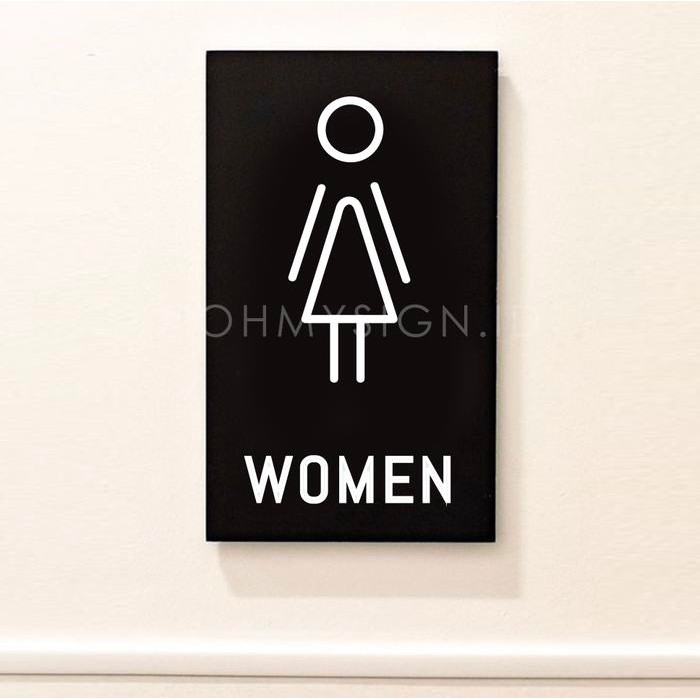 

SIGN TOILET WOMEN MODERN AKRILIK 15X25 CM SIGN BOARD AKRILIK