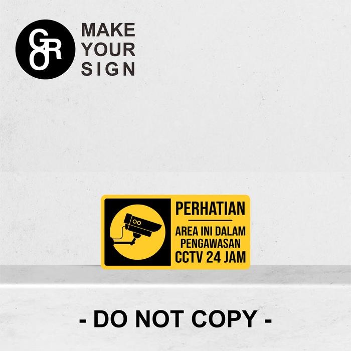 

RAMBU AKRILIK/ACRYLIC/ PERHATIAN AREA INI DALAM PENGAWASAN CCTV 24 JAM 15CM X 30CM