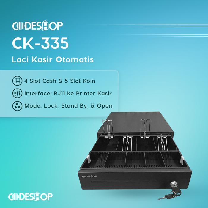 

LACI KASIR CASH DRAWER CODESHOP CK-335 CK335 OTOMATIS