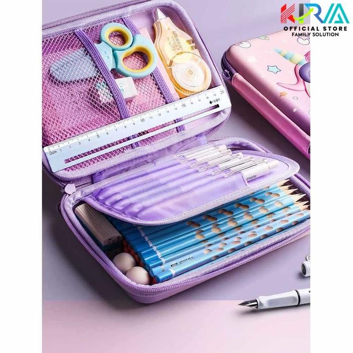 

TEMPAT KOTAK WADAH PENSIL-PENCIL POUCH STATIONERY-BIG CUTE UNICORN