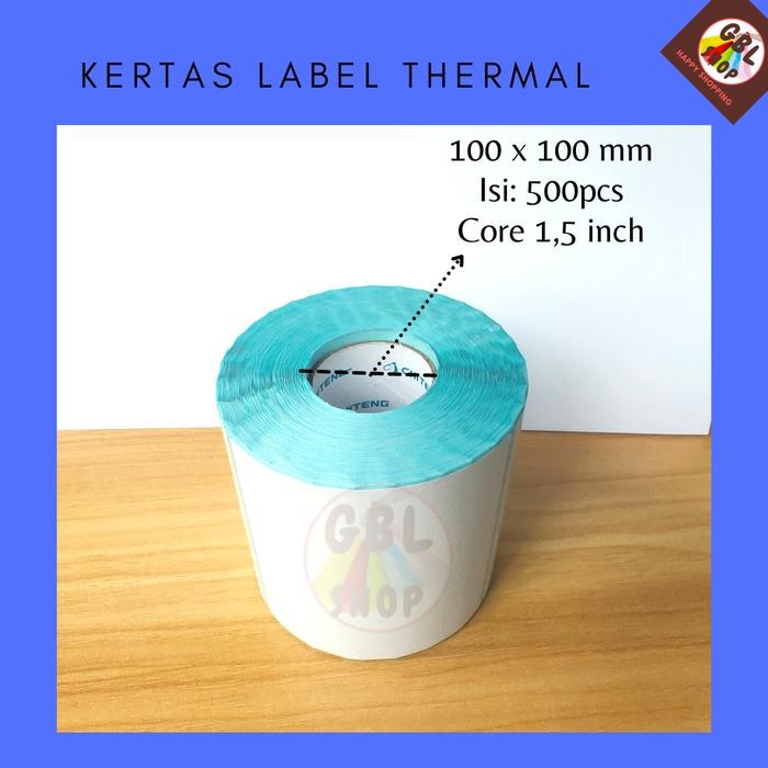 

Kertas Label Thermal Stiker Barcode 100X100 Isi 500Pcs