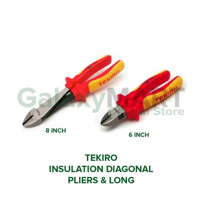 Tekiro Insulation Diagonal Pliers / Tang Potong Listrik 6 / 8 Inch