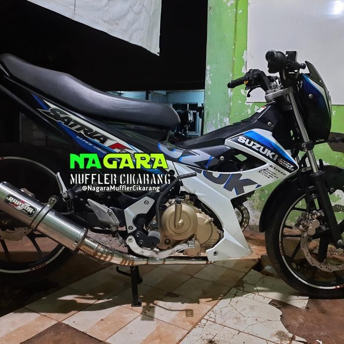 KNALPOT RACING ORI RAPTOR STAINLESS UNTUK SATRIA FU KARBU