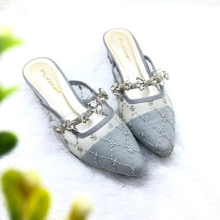 Sandal Pesta Hak 3 cm Tiara Series Purple