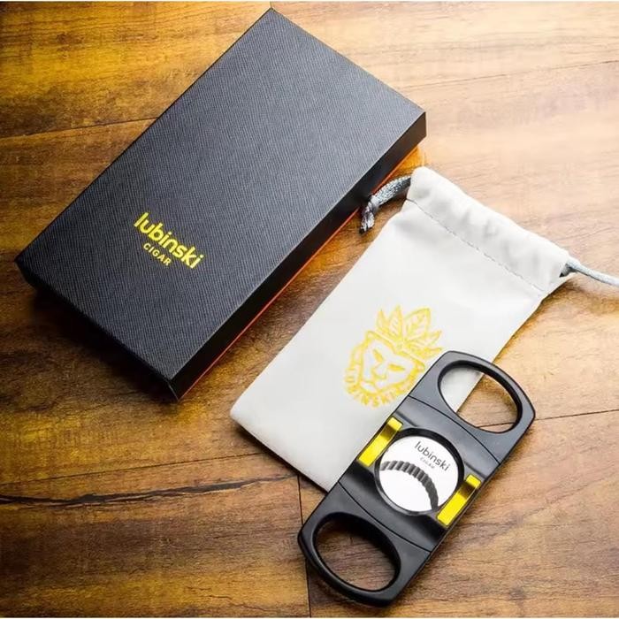 Lubinski Black Gold Cigar Cutter Gift Box Pemotong Cerutu