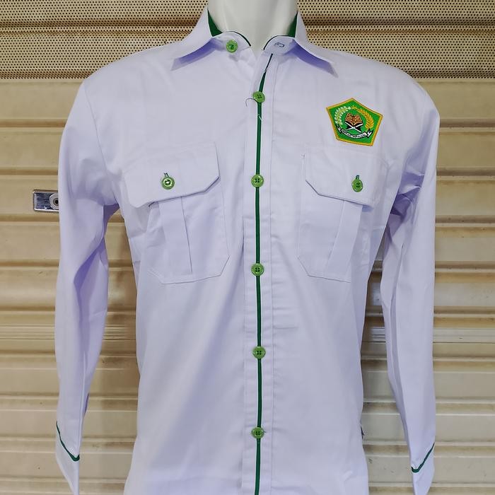 Kemeja KEMENAG Seragam Kemenag Putih Lengan Panjang