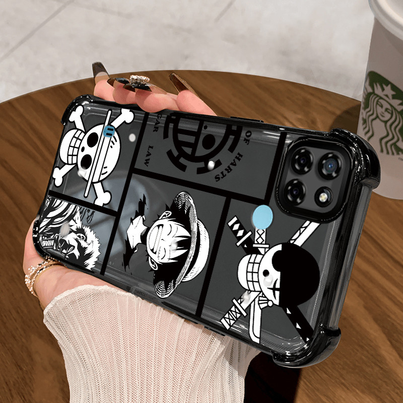 Casing Hp untuk Realme C21Y Realme C25Y C21 C15 Case Luffy Pria Keren Kasing airbag Kesing Silikon T