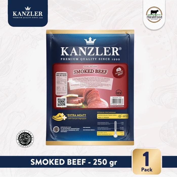 

Pilihan- Kanzler Smoked Beef Ham Slice Round Daging Sapi Asap (250 Gr)