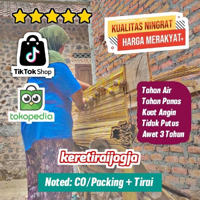 Kere Tirai Gulung (Rotan Penjalin) Terlaris Di Jogja NB : Packing+Tirai Dipasang di Dinding