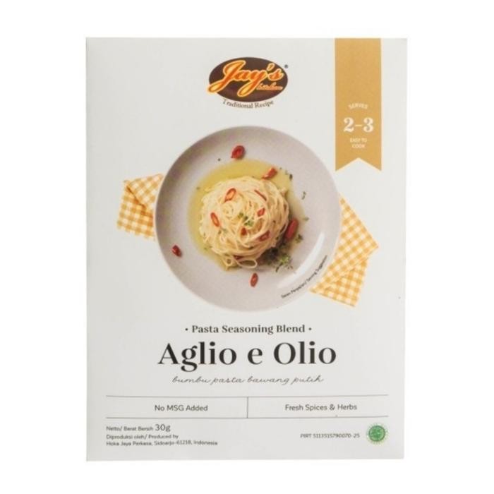 

Pilihan- Jay'S Kitchen Aglio Olio Pasta Seasoning Bumbu Pasta Bawang Putih 30Gr