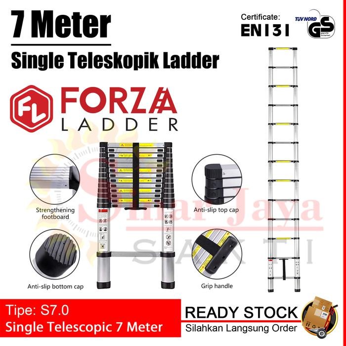 Tangga Teleskopik Forza 7 Meter Tangga Alumunium Lipat Teleskopik 7 M