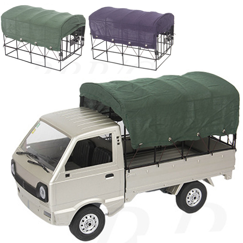 Canvas RC Car Truck Hood Cover Cloth Metal Cage Frame Canvas For 1/10