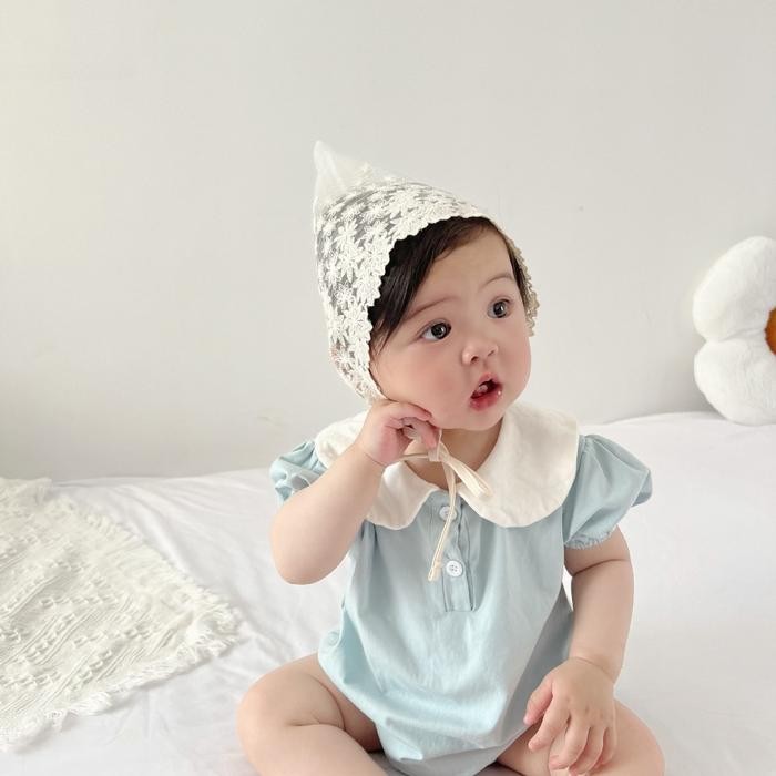 Topi Bonnet Bayi - Topi noni belanda renda lace