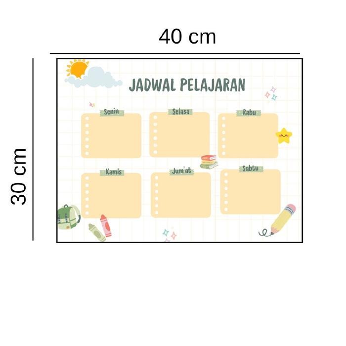 

OJ Hiasan dinding dekorasi ruang belajar jadwal pelajaran kelas