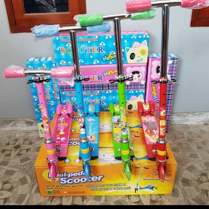 Bagus Skuter 3 Roda Buat Anak Otoped Scooter Anak Khusus Pink Terlariss 