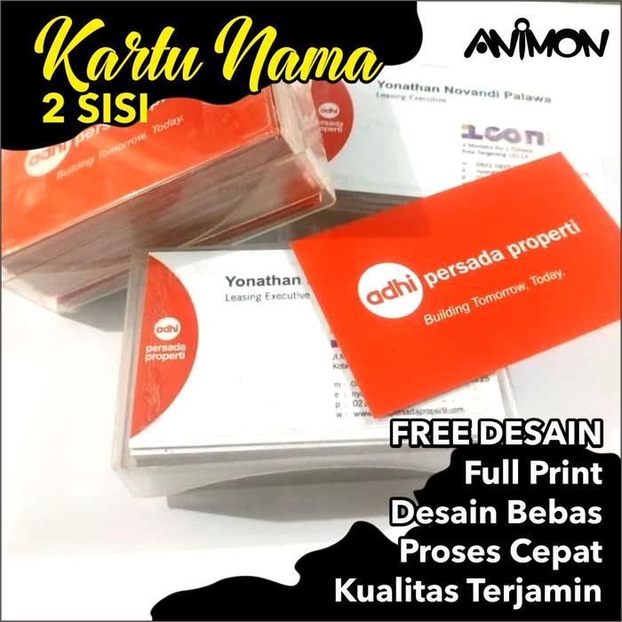 

New Cetak Bikin Custom Kartu Nama 2 sisi + Box Cepat Murah FREE DESAIN