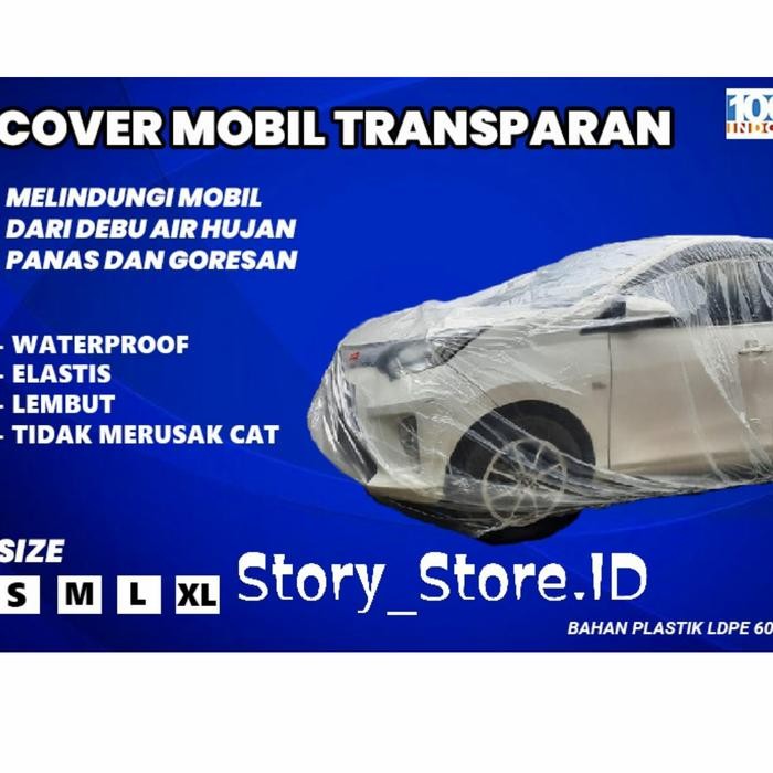 Ready cover mobil transparan, sarung mobil transparan,