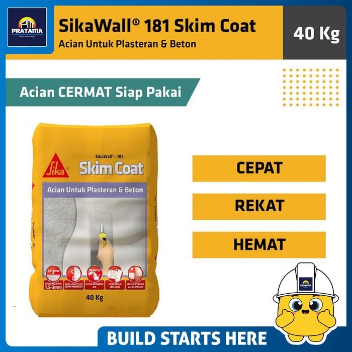 SIKA - SIKAWALL 181 SKIMCOAT Acian Dinding 40Kg