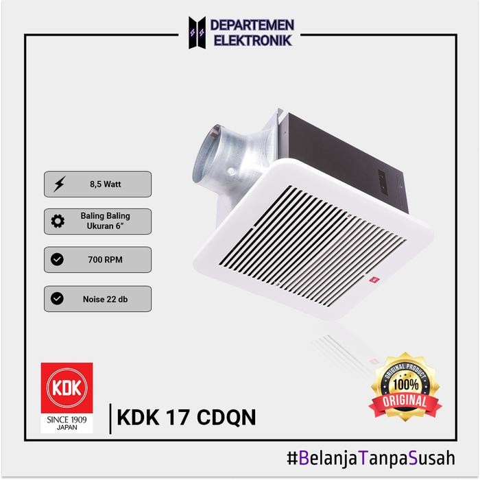 KDK CEILING MOUNT SIROCO 17M EXHAUST / EXHAUST PLAFON / KDK 17 CDQN