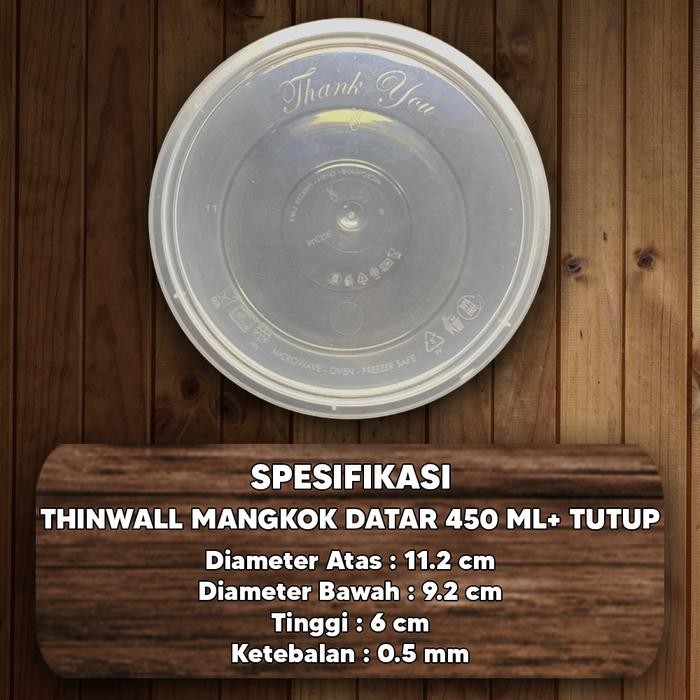 Thinwall Mangkok Mangkuk Plastik 450 ml / Thinwall Bowl 450 ml