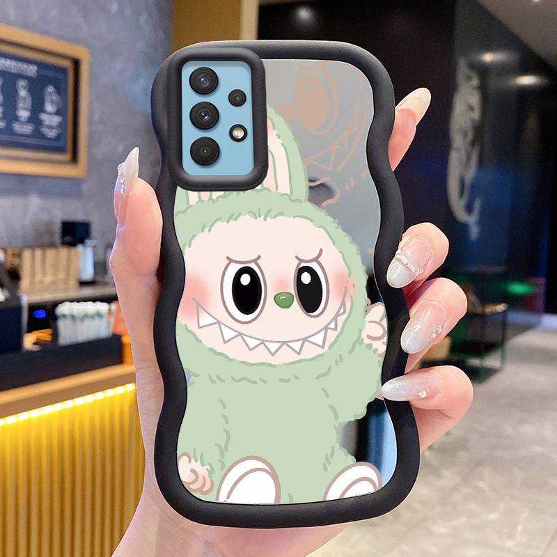 Casing HP Untuk Samsung A32 A31 A33 5G Case Boneka Labu Bulu Softcase Silikon Kasing Cream Gelombang